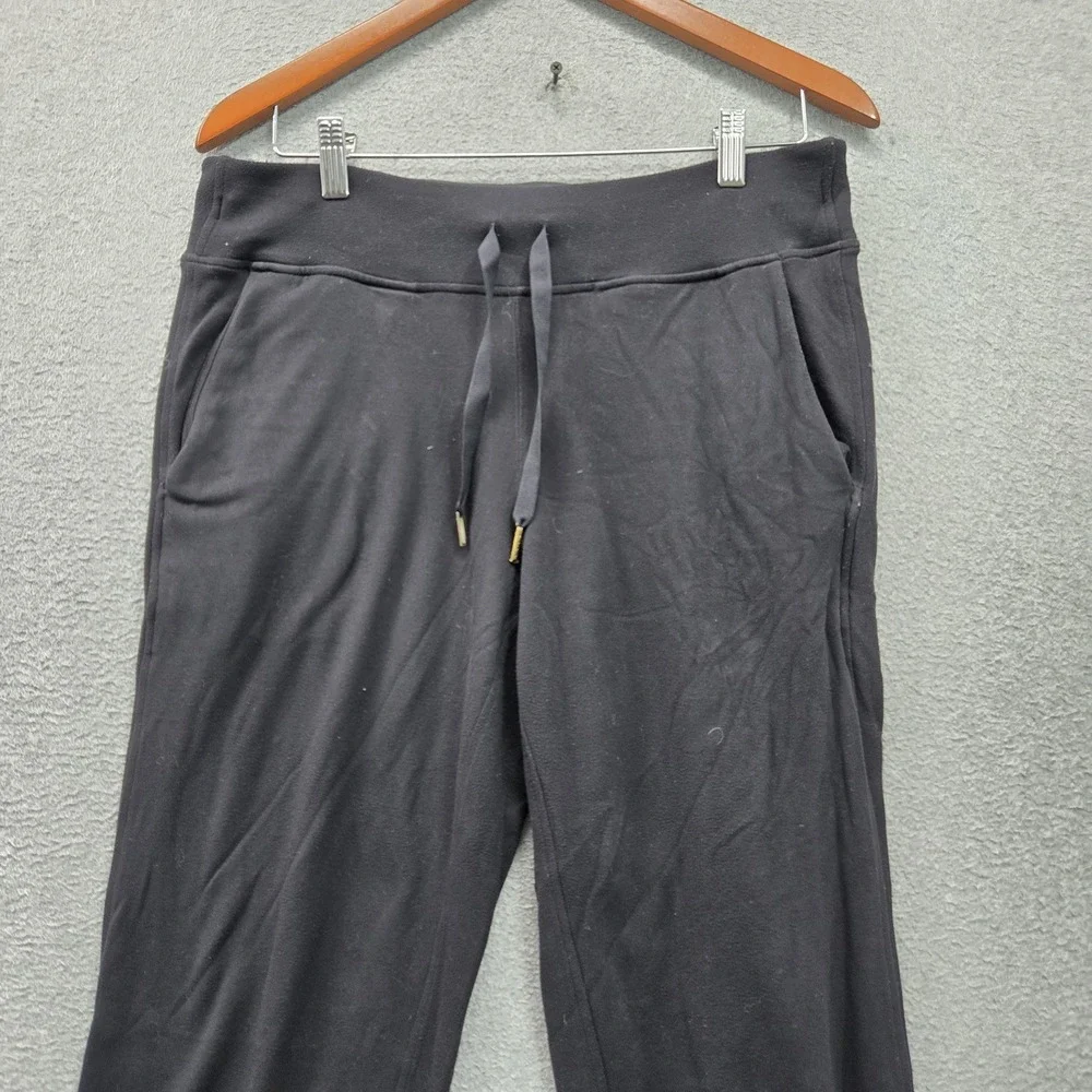 Lululemon Women Activewear Pants 10 Black Joggers High Rise Pockets 28